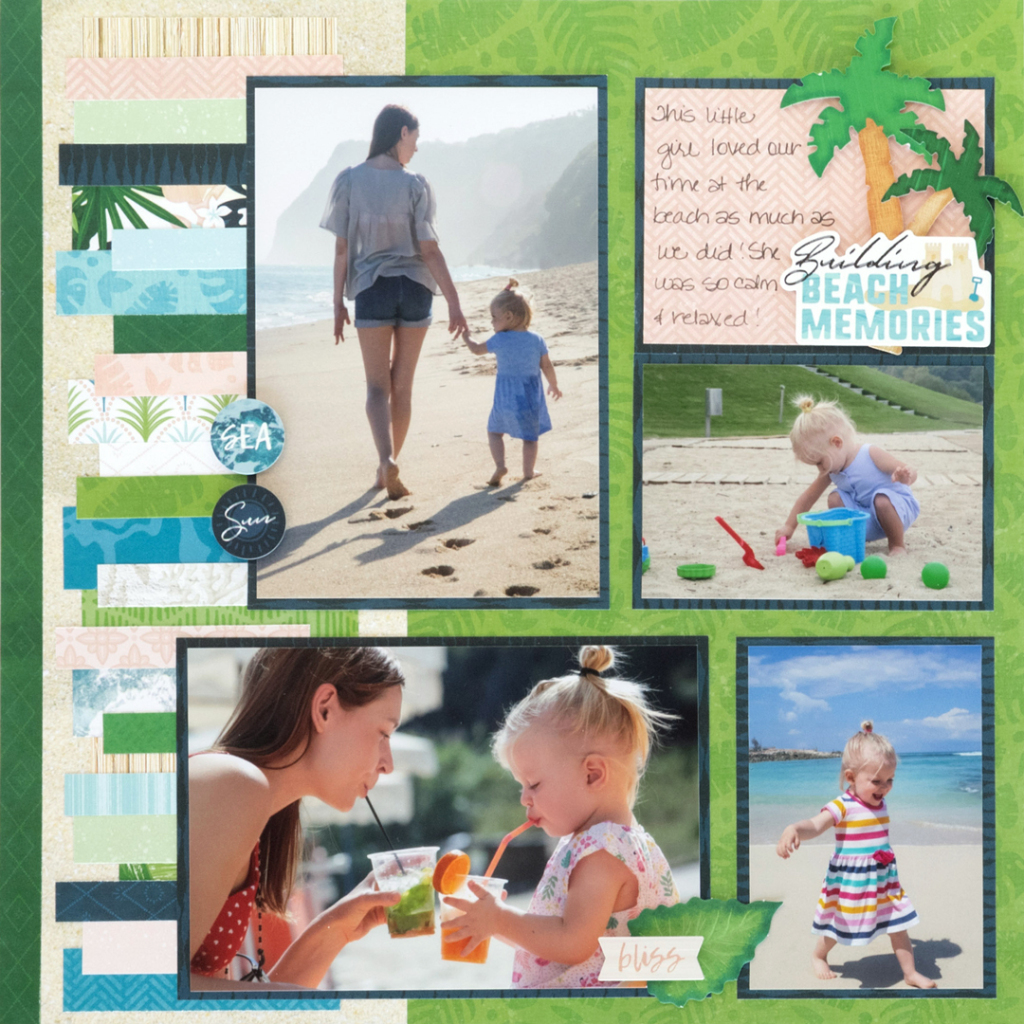 Beach Scrapbook Layout