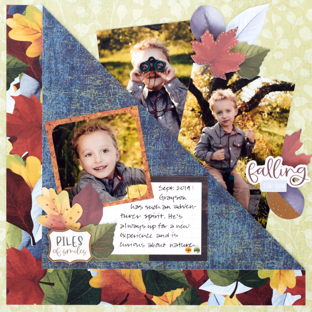 fall scrapbook layout