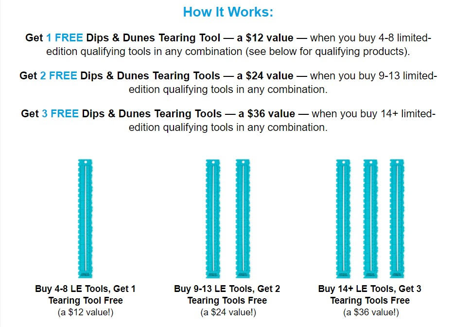 free dips and dunes tearing tools