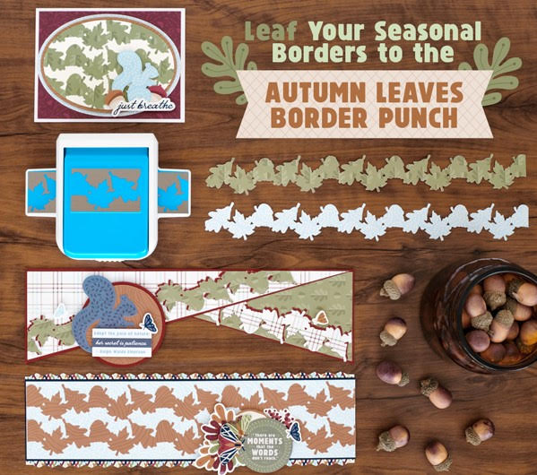 autumn leaves border punch