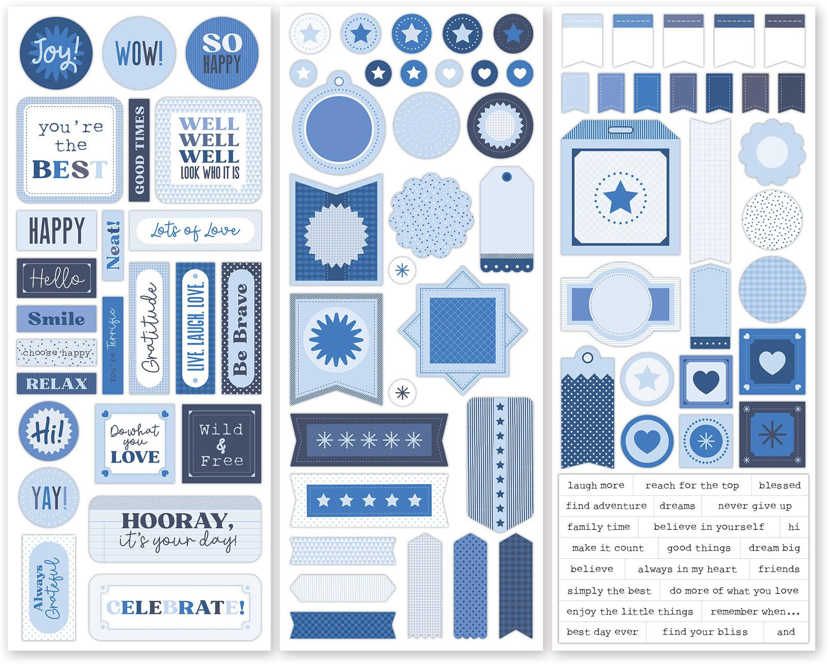 Totally Tonal Baby Blue Stickers