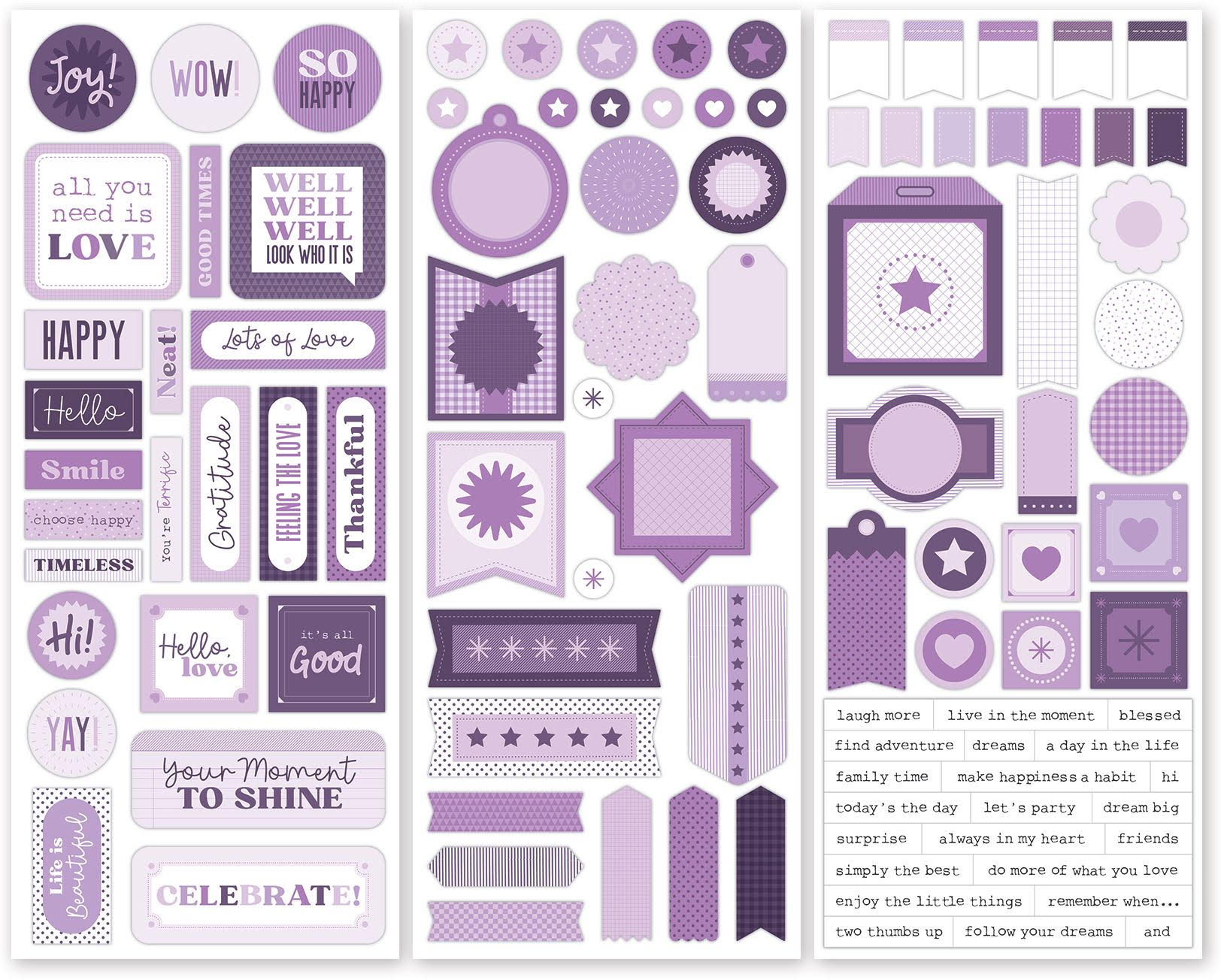 Totally Tonal Purple Ice Stickers