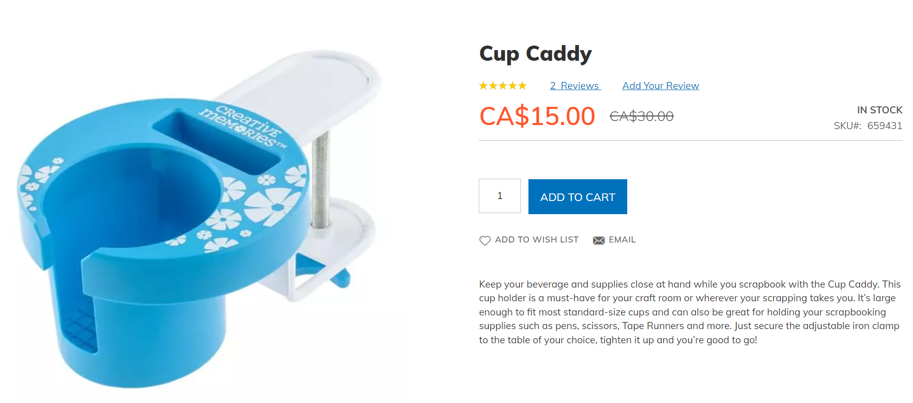 $15 Cup Caddy from Creative Memories – ScrapHappyMaria