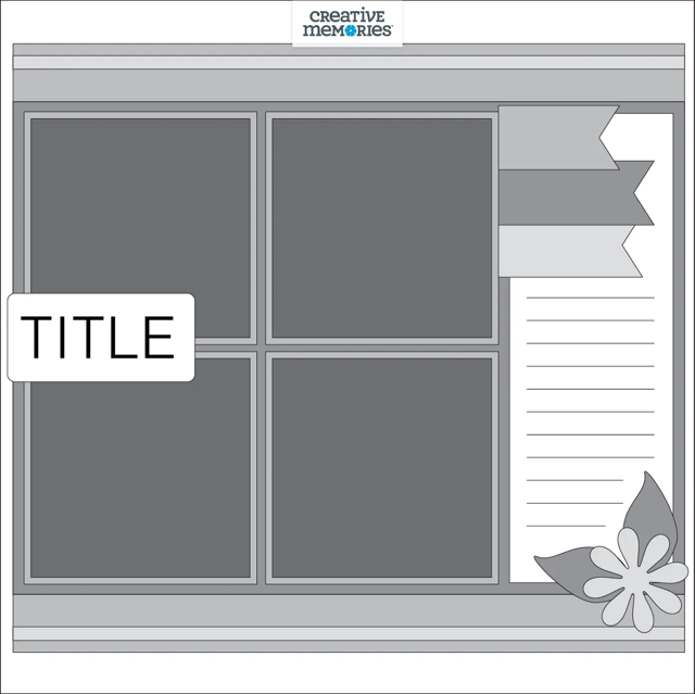 Scrapbooking Layout Template posted by a Creative Memories consultant based in Ottawa