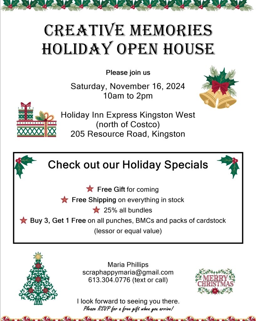 creative memories holiday open house in kingston