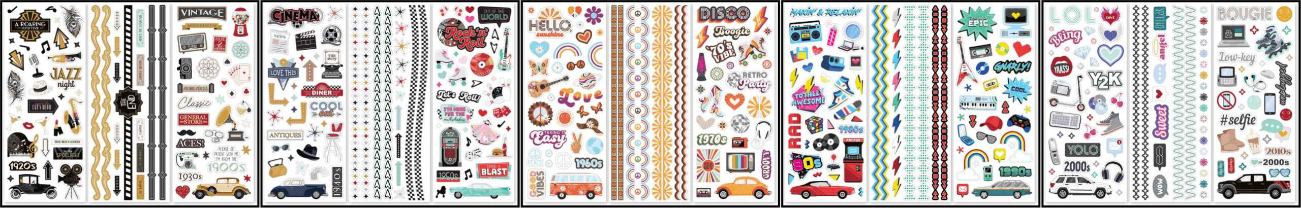 coordinating papers and stickers