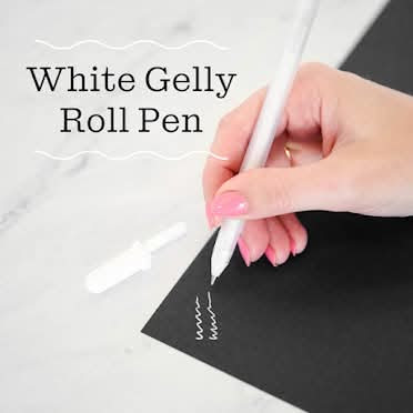 white gelly roll pen