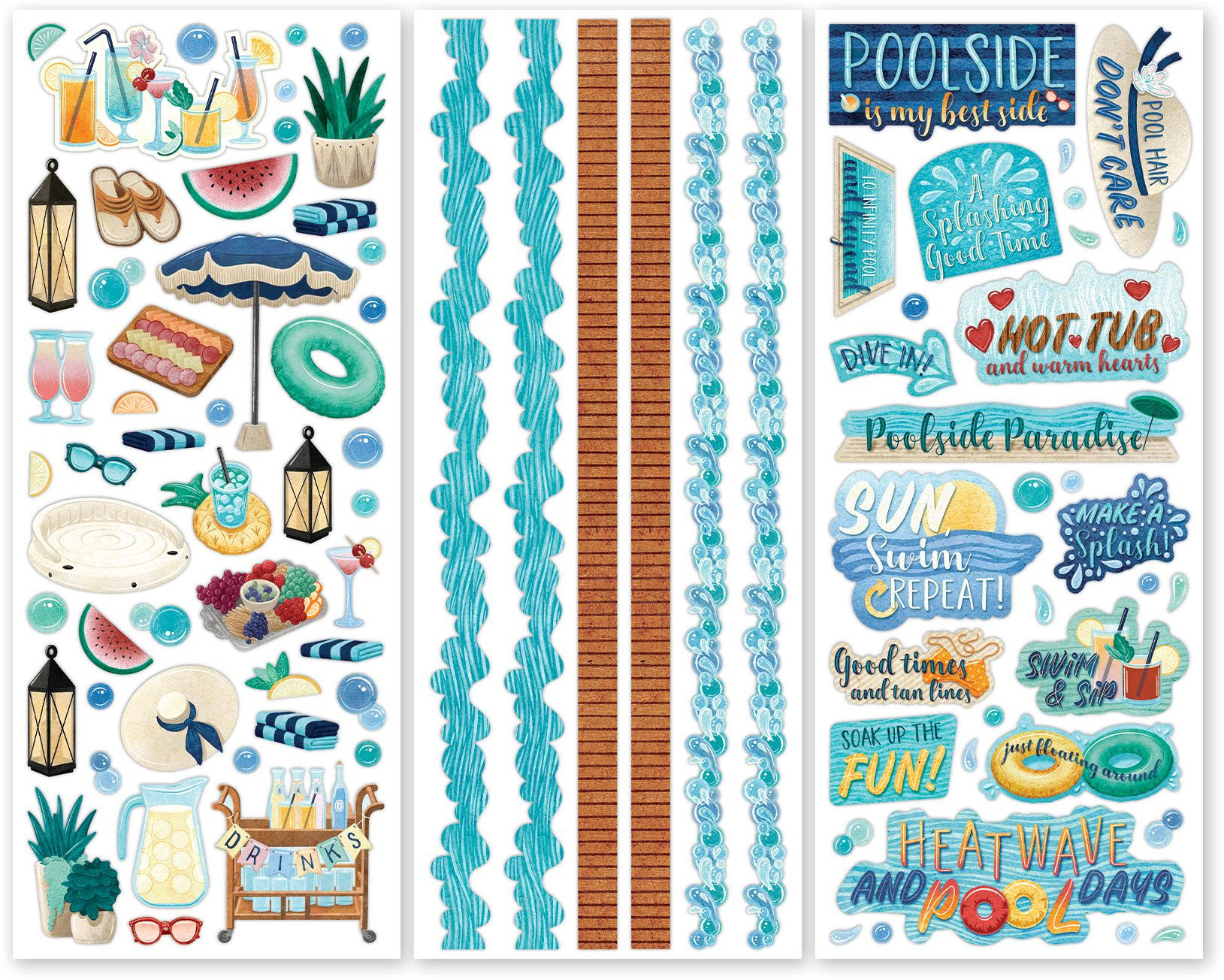 poolside paradise stickers