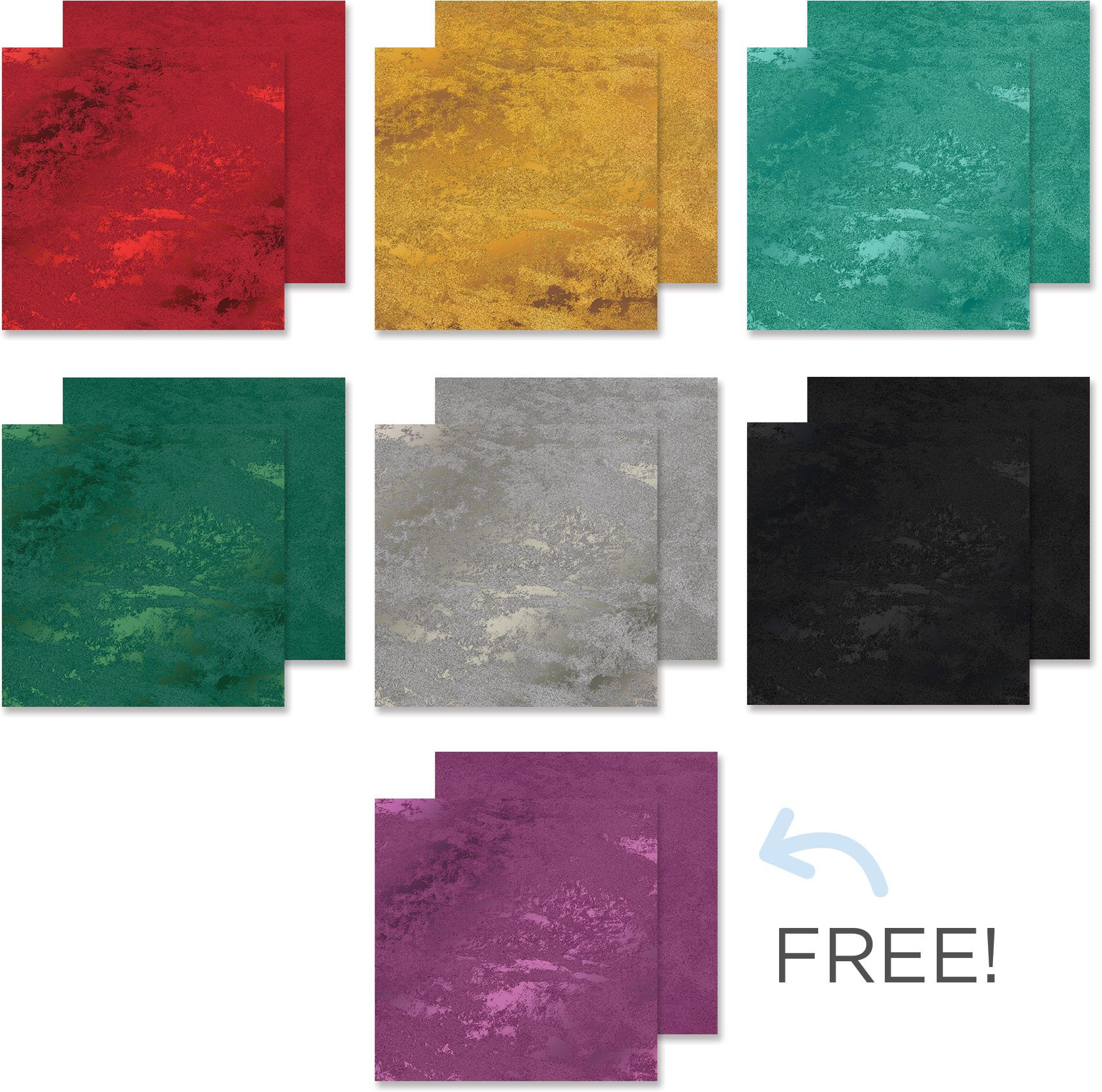 molten lava foiled paper packs