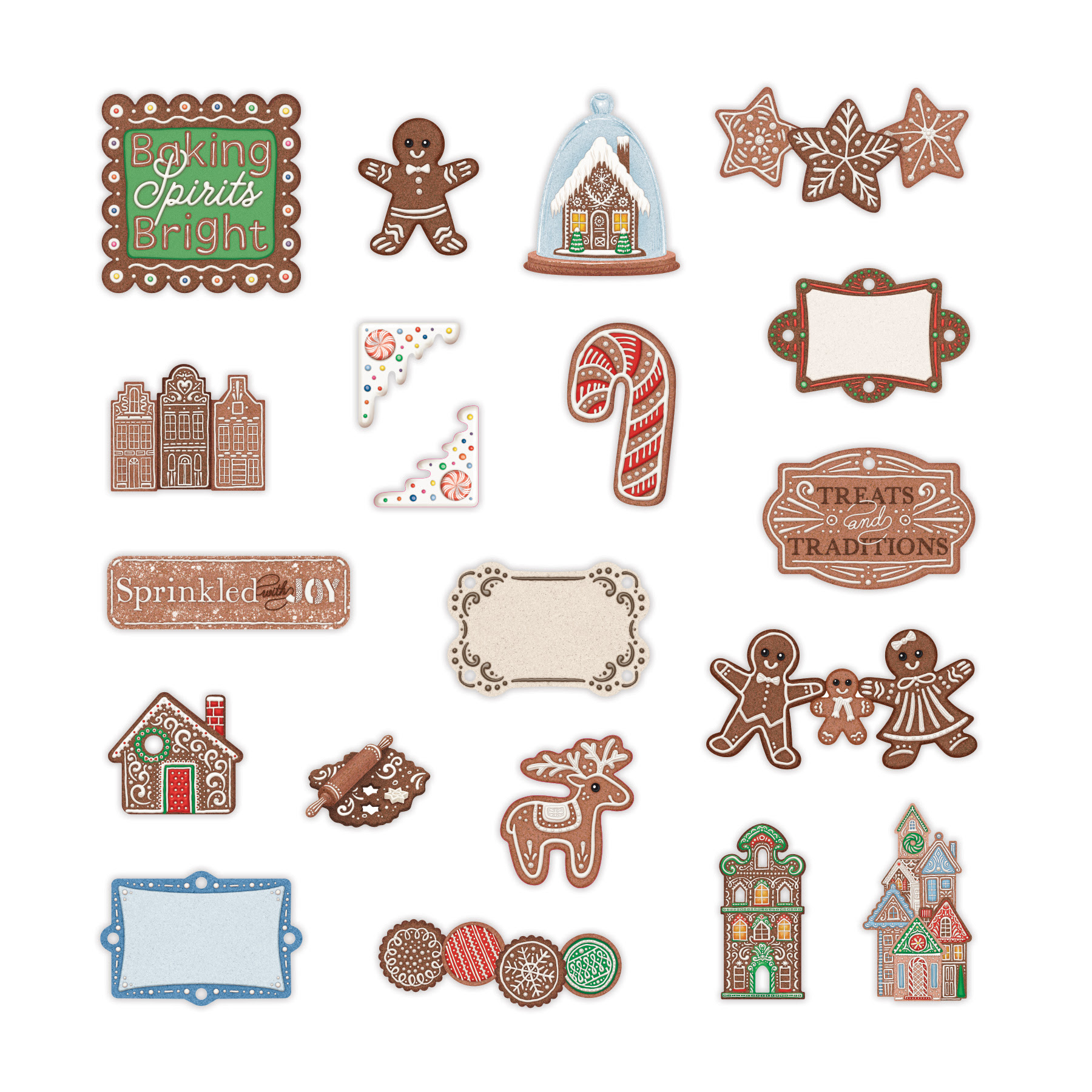gingerbread fun stickers