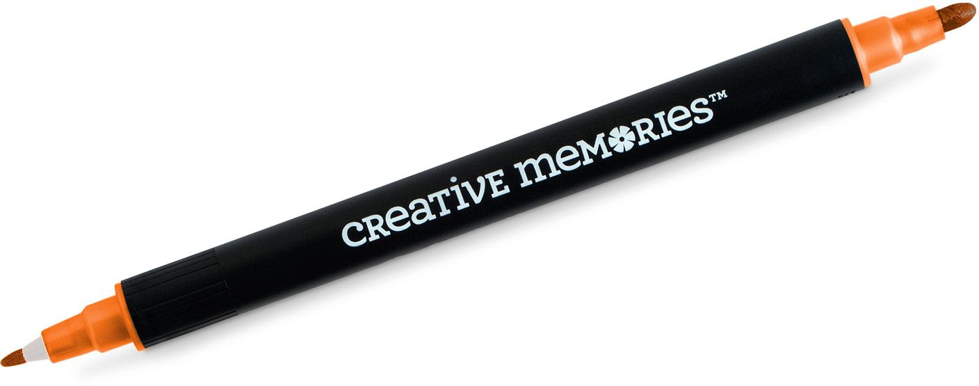 pure orange dual tip pen