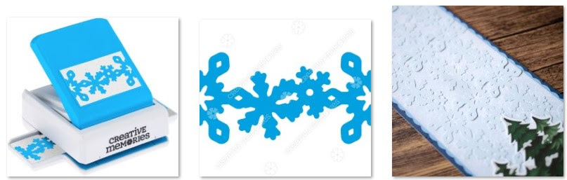 dancing snowflakes border punch