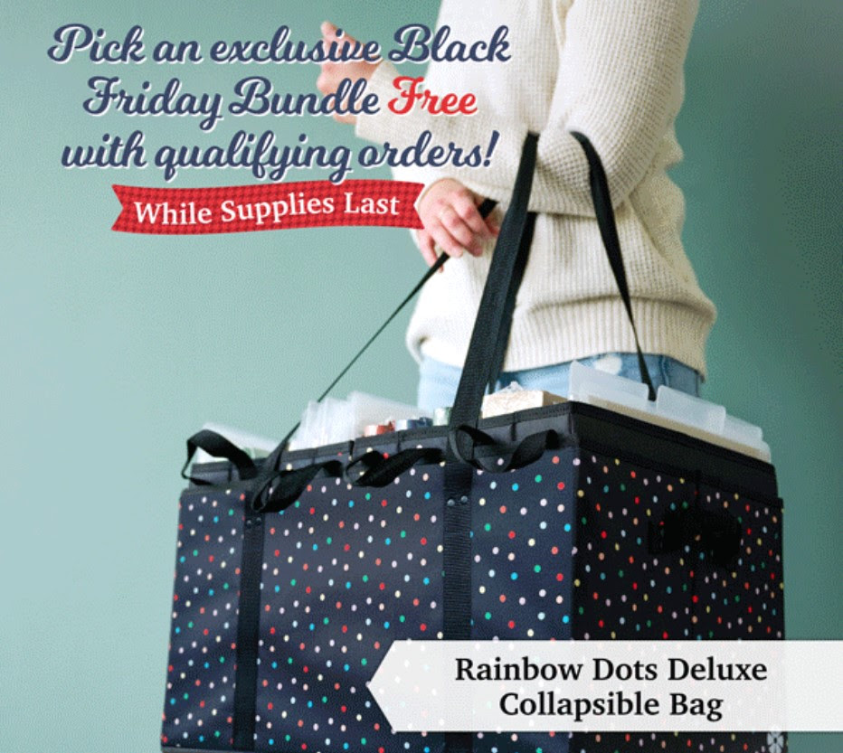 rainbow dots collapsible bag