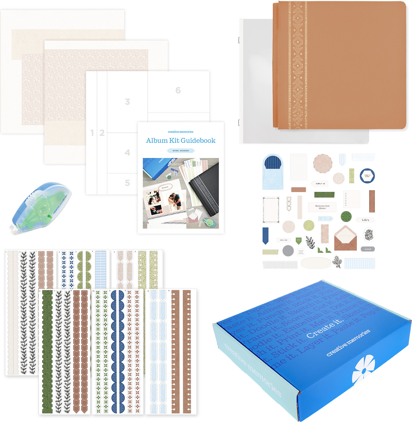 natural beginnings album kit caramel