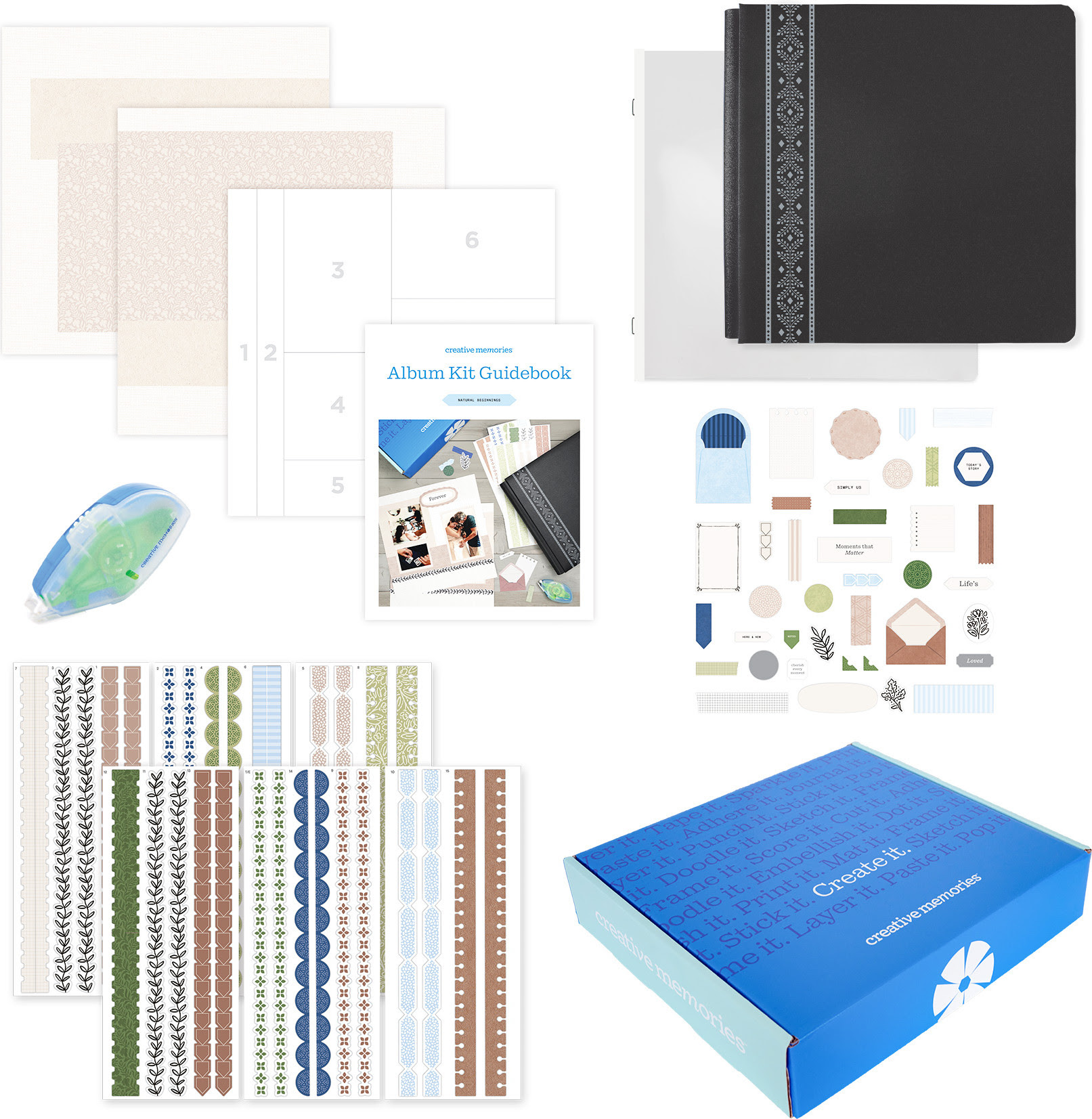 natural beginnings album kit ebony
