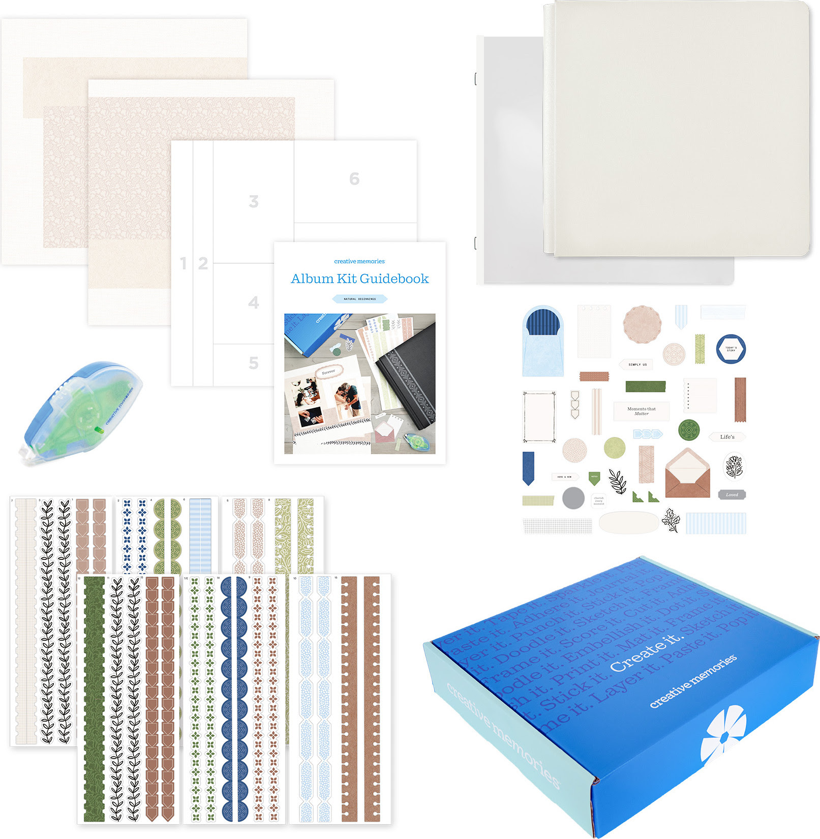 natural beginnings album kit pearl