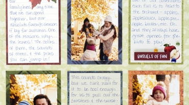 Autumn Scrapbook Layout