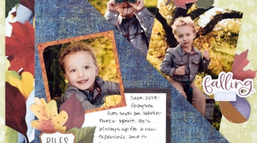 fall scrapbook layout