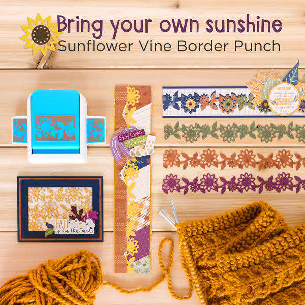 sunflower vine border punch