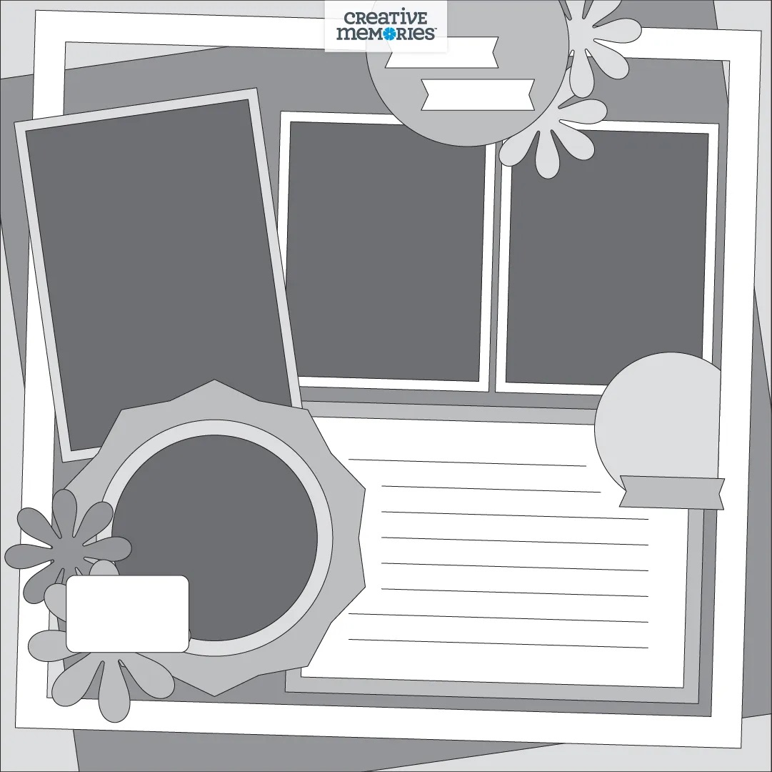 Scrapbooking Layout Template posted by a Creative Memories consultant based in Ottawa